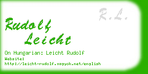 rudolf leicht business card